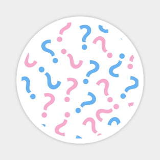 Question mark pink and blue Magnet